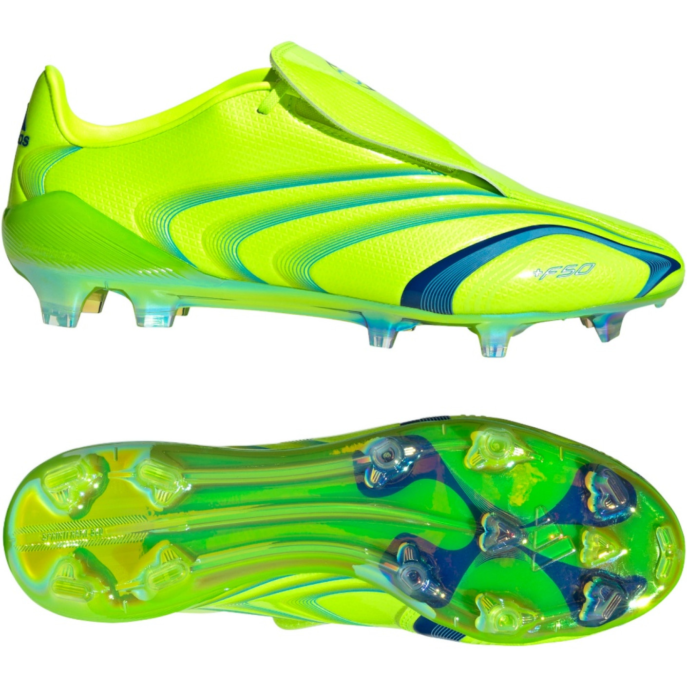 adidas F50 Tunit Elite Gras Football Boots (FG) Lucid Lemon Blue