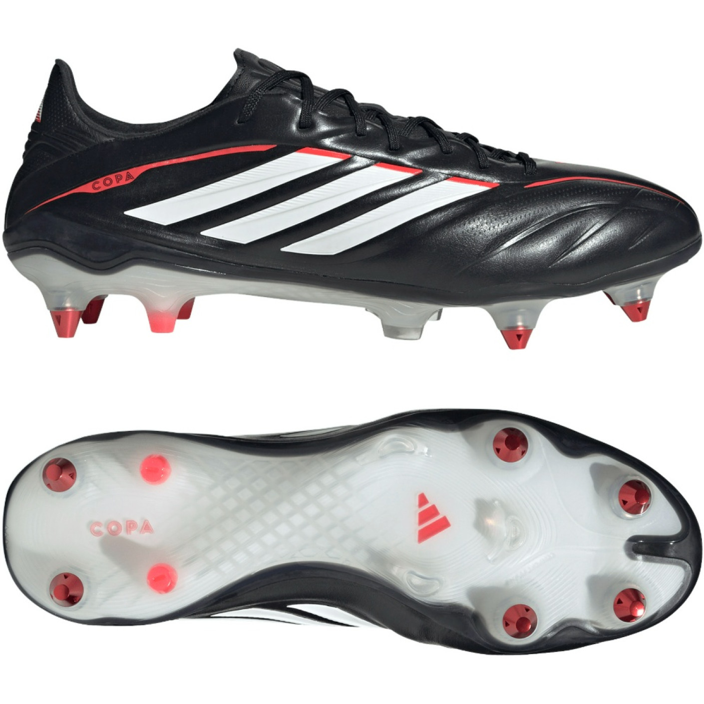 adidas Copa Pure IV Elite IJzeren-Nop Voetbalschoenen (SG) Zwart Wit Rood