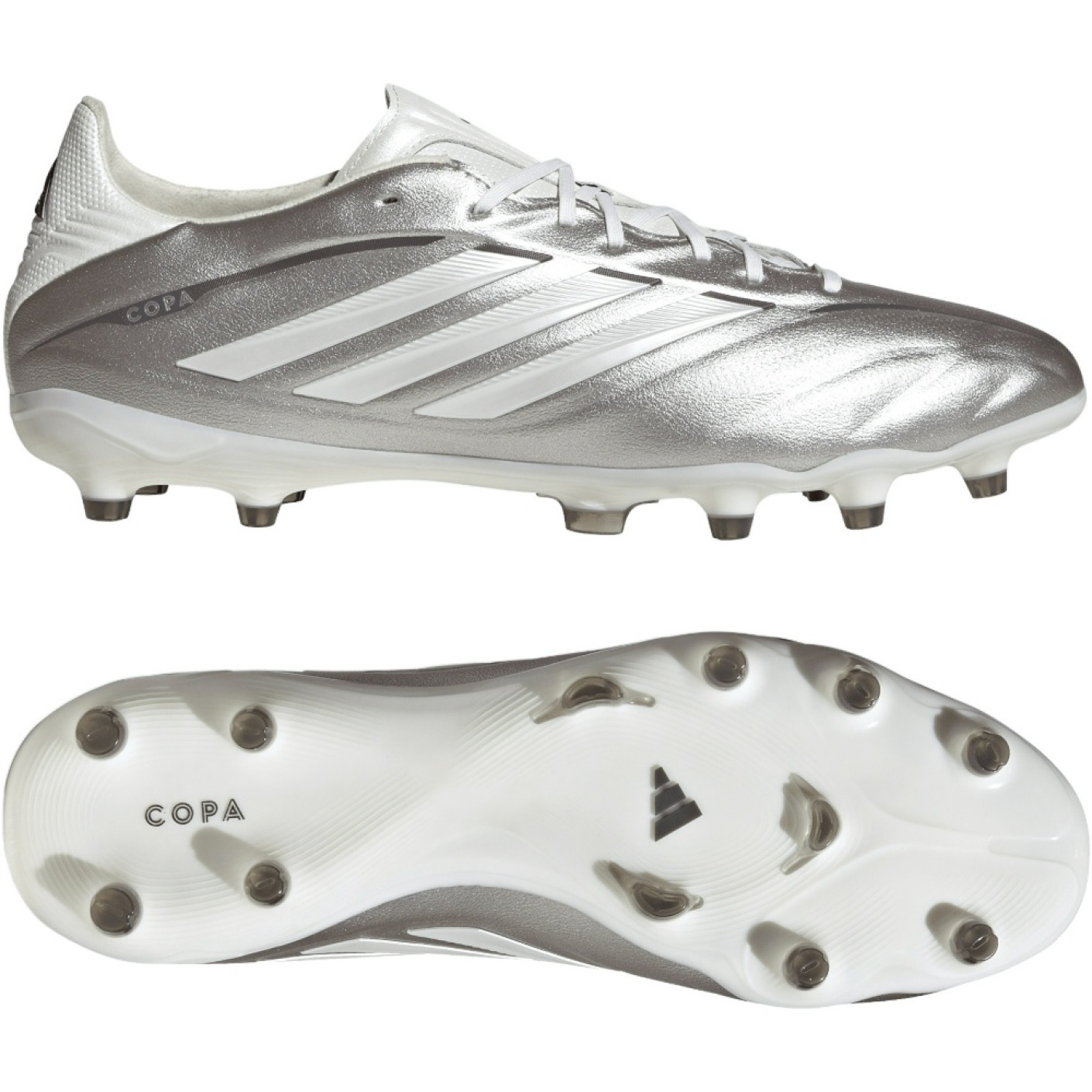 adidas Copa Pure IV Pro Gras Football Boots (FG) Silver White Dark Grey