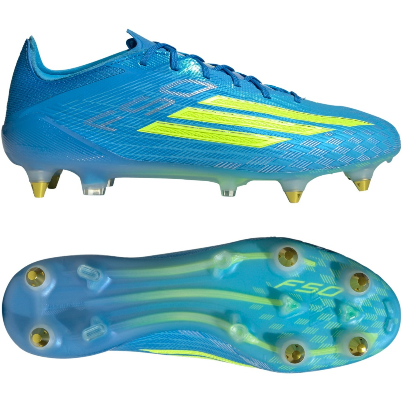 adidas F50 Elite Iron Stud Football Boots (SG) Blue Neon Yellow