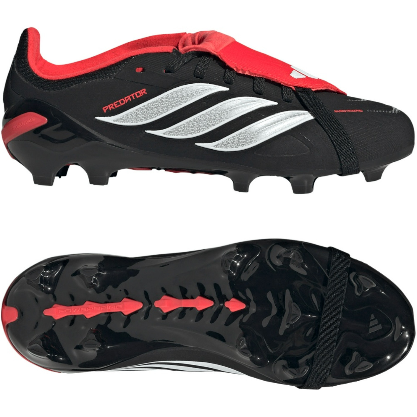 adidas Predator Elite FT Gras Football Boots (FG) Kids Black White Red
