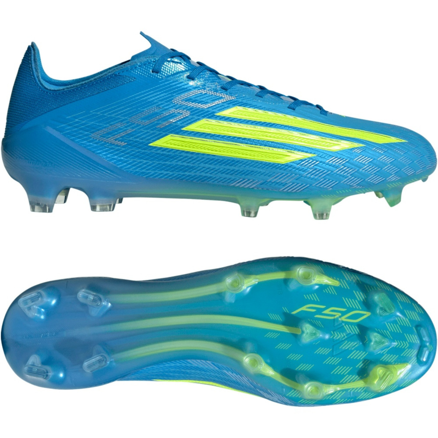adidas F50 Elite Gras Football Boots (FG) Blue Neon Yellow