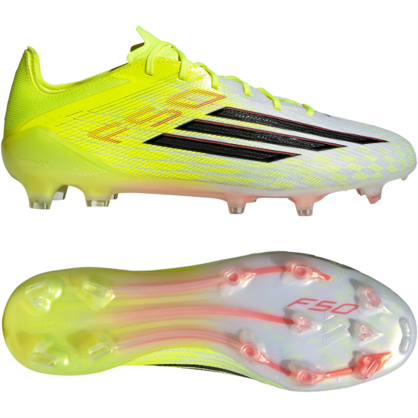 adidas F50 Elite Gras Football Boots (FG) Neon Yellow Black Red