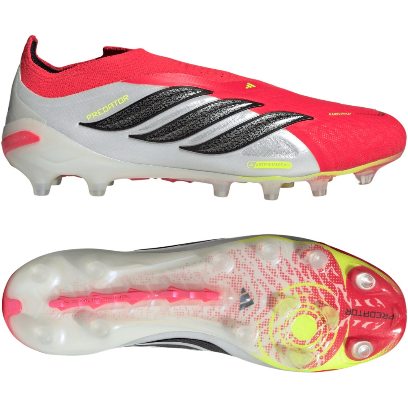 adidas Predator Elite Veterloze Kunstgras Voetbalschoenen (AG) Rood Wit Zwart
