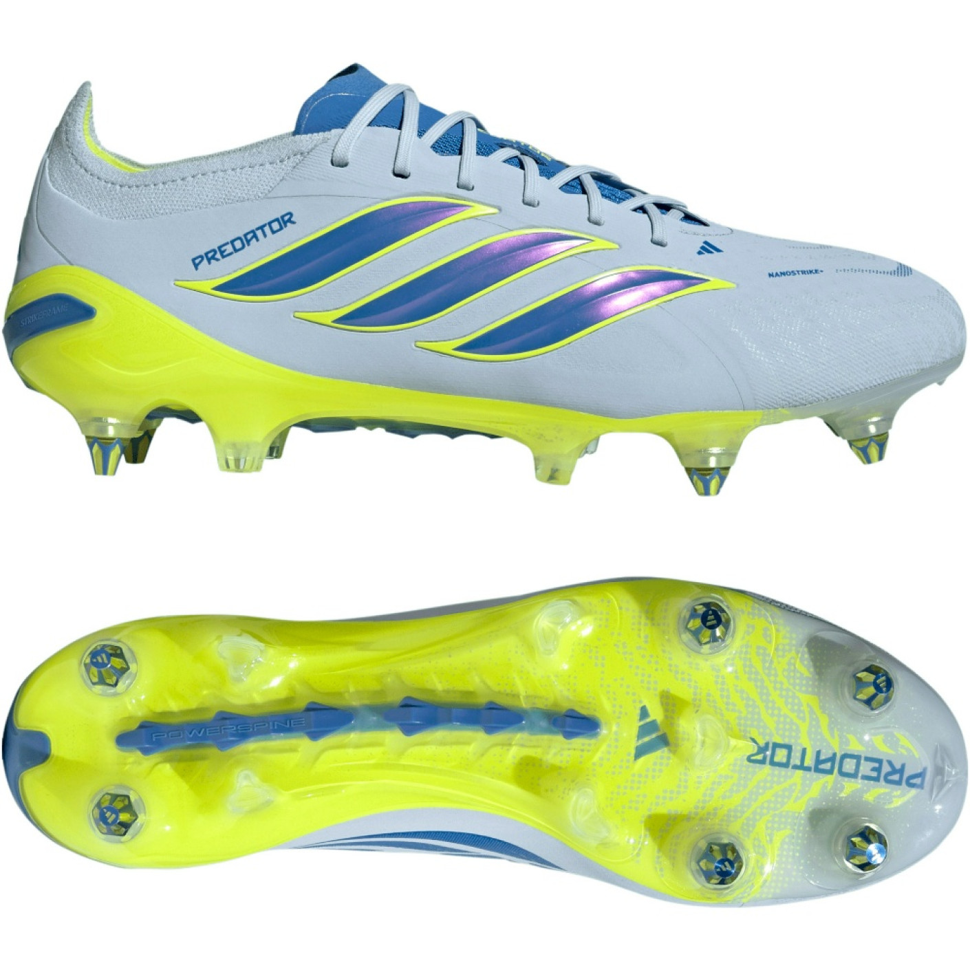 adidas Predator Elite Iron Stud Football Boots (SG) Light Blue Blue Yellow