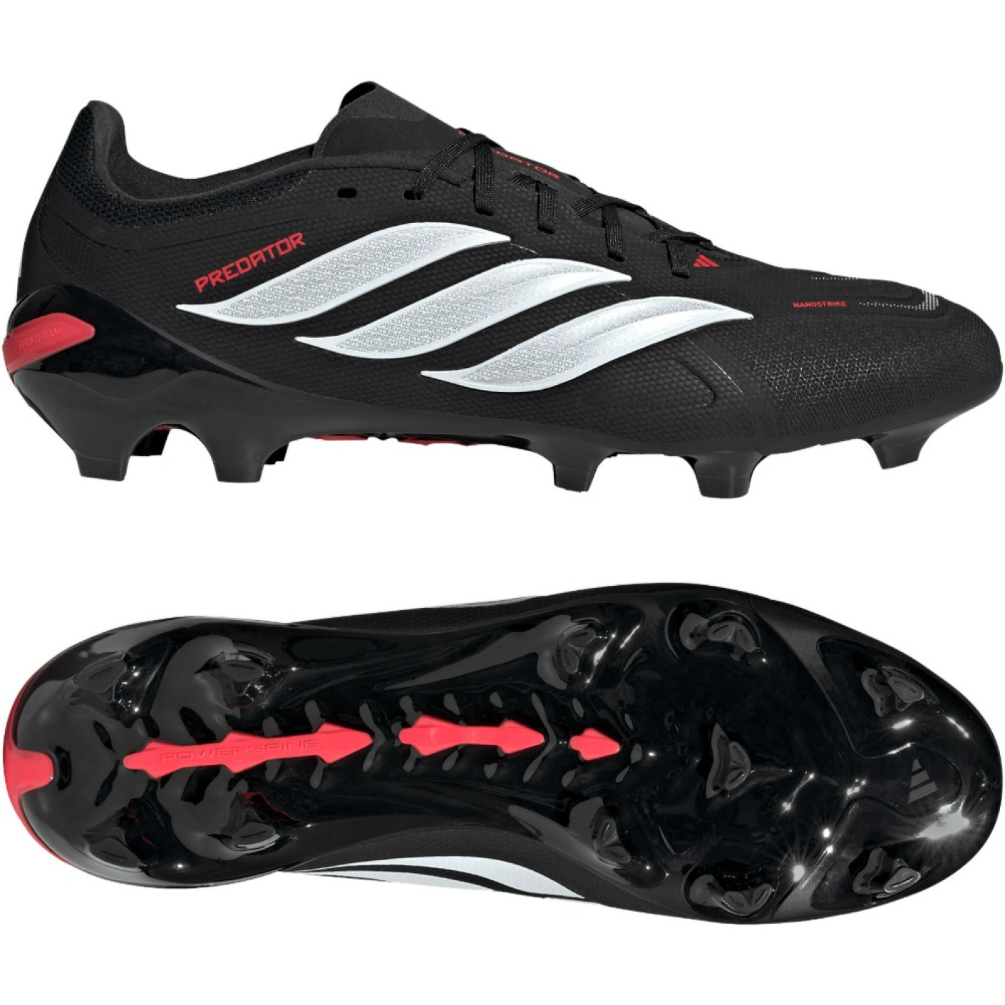 adidas Predator League Gras Voetbalschoenen (FG) Zwart Wit Rood