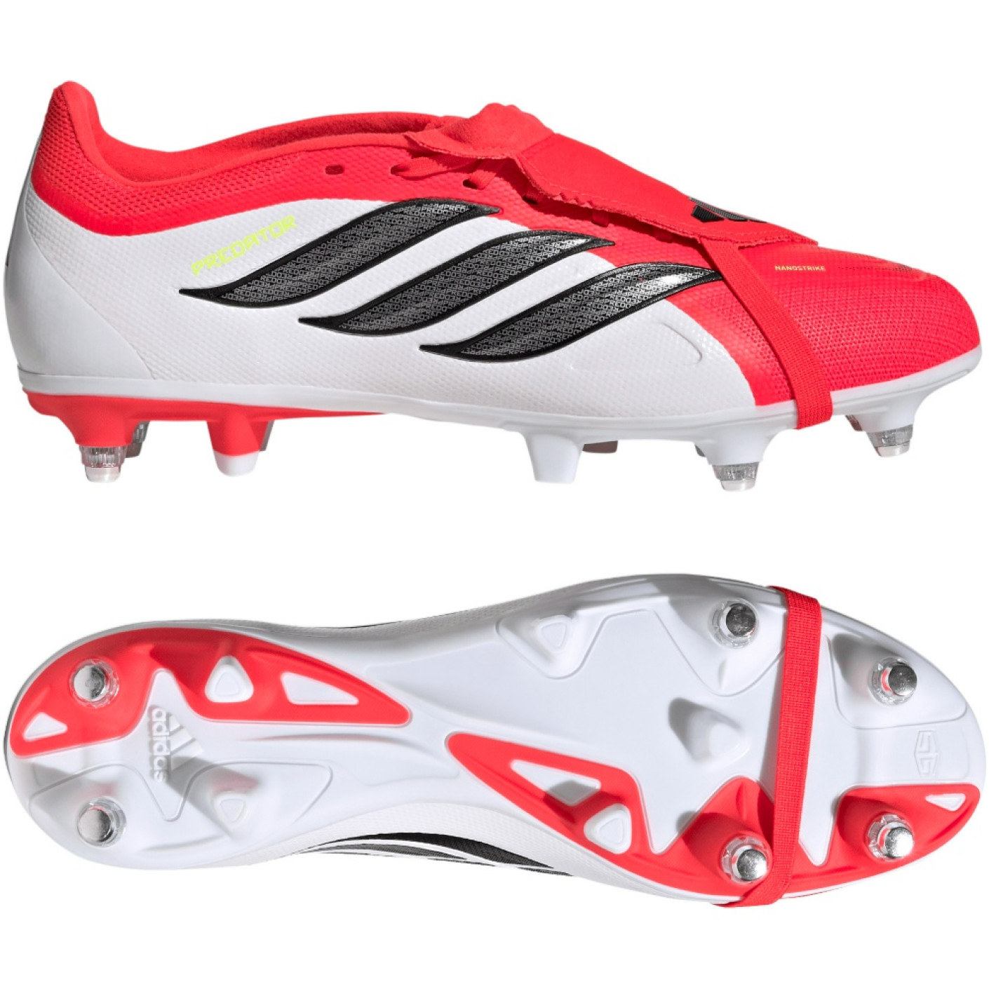 adidas Predator League FT IJzeren-Nop Voetbalschoenen (SG) Rood Wit Zwart