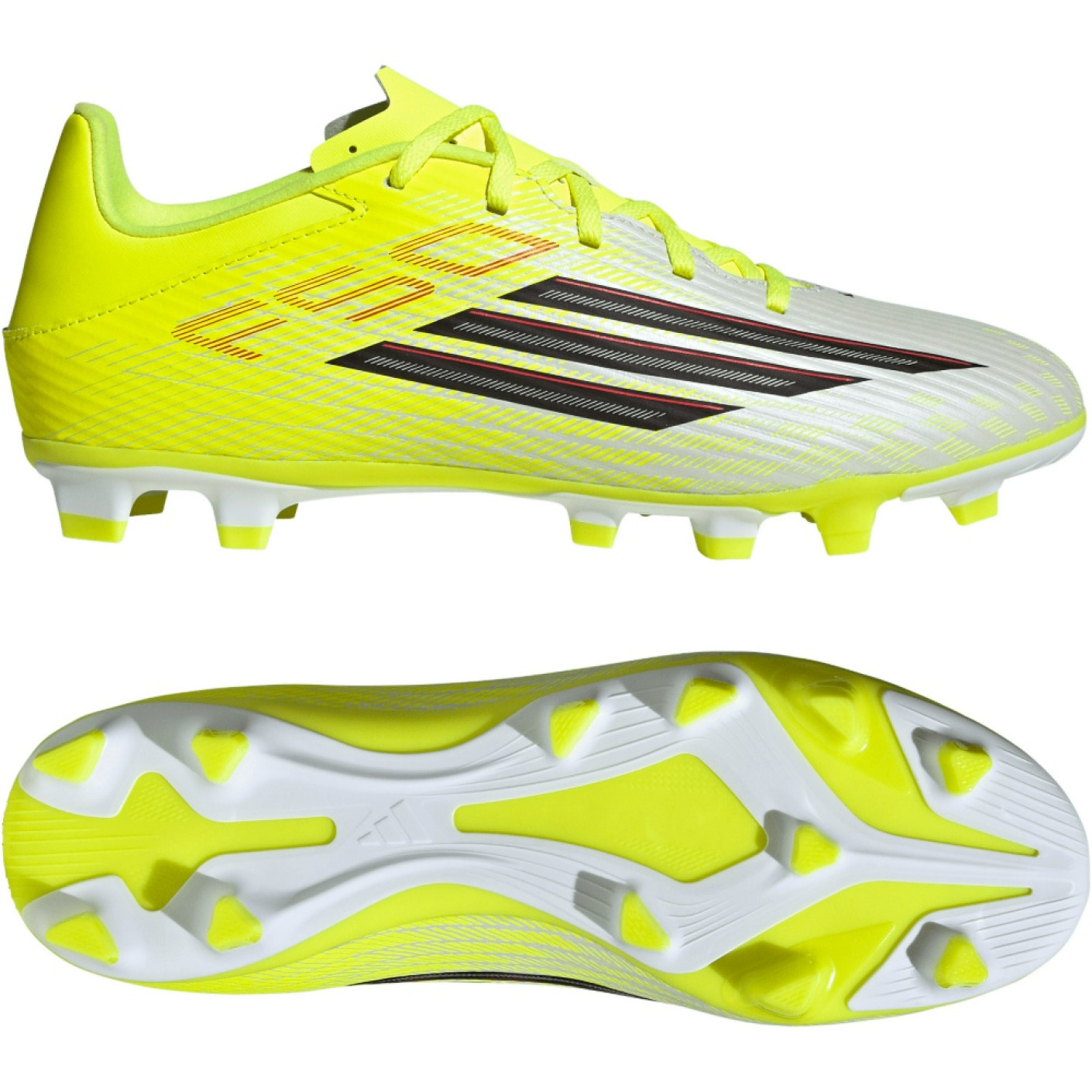 adidas F50 Club Grass/Artificial Grass Football Boots (MG) Neon Yellow Black Red