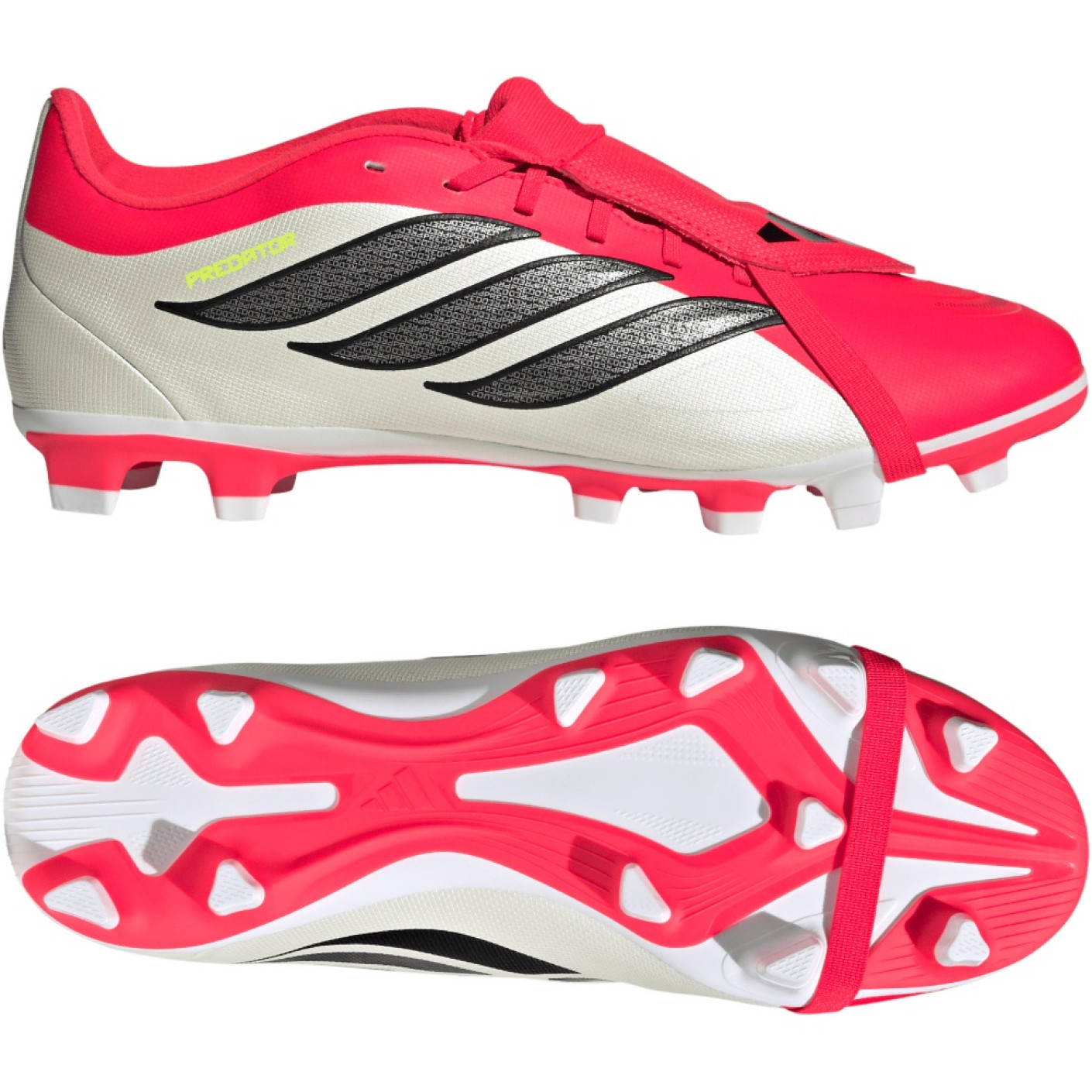 adidas Predator Club FT Gras / Kunstgras Voetbalschoenen (MG) Rood Wit Zwart
