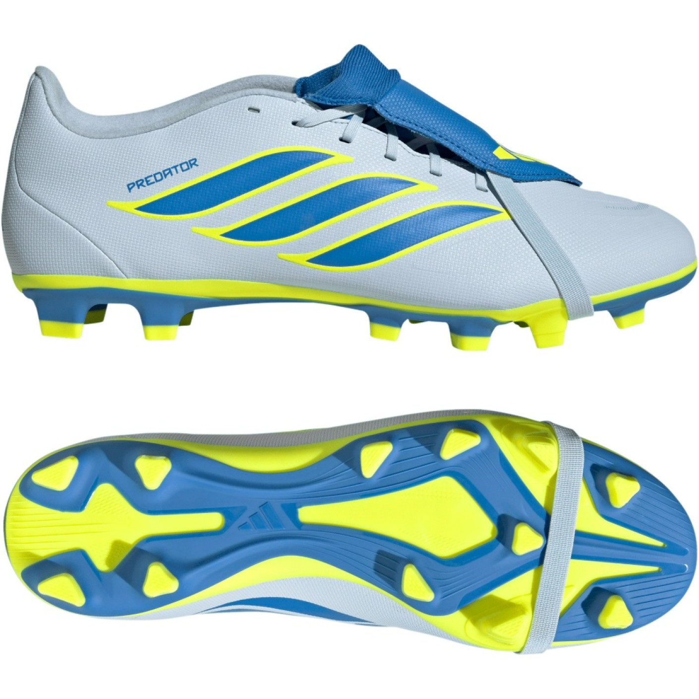adidas Predator Club FT Gras / Kunstgras Voetbalschoenen (MG) Lichtblauw Blauw Geel