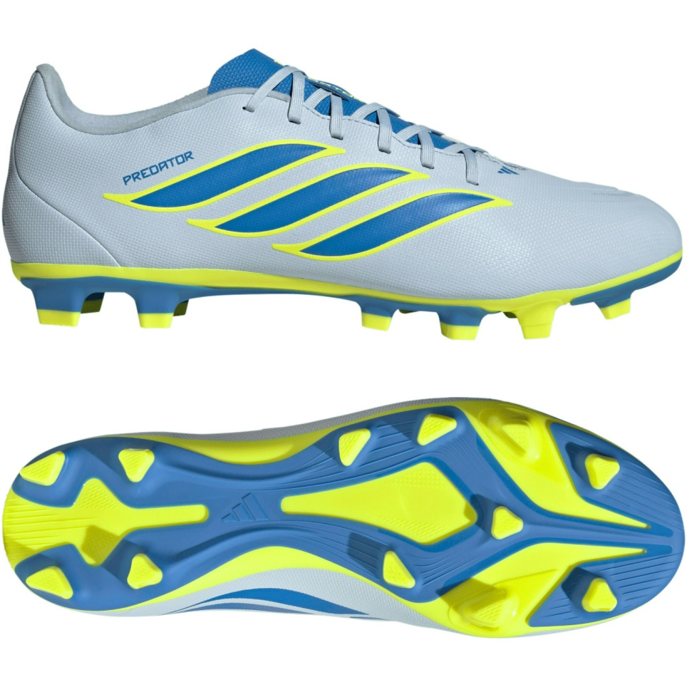adidas Predator Club Gras / Kunstgras Voetbalschoenen (MG) Lichtblauw Blauw Geel