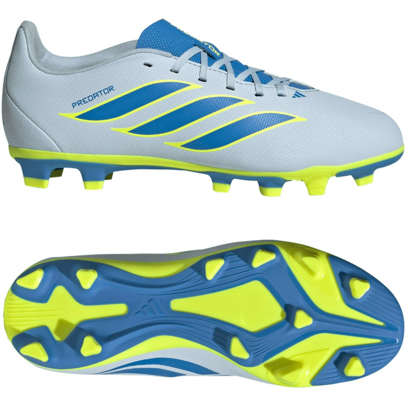 adidas Predator Club Gras / Kunstgras Voetbalschoenen (MG) Kids Lichtblauw Blauw Geel
