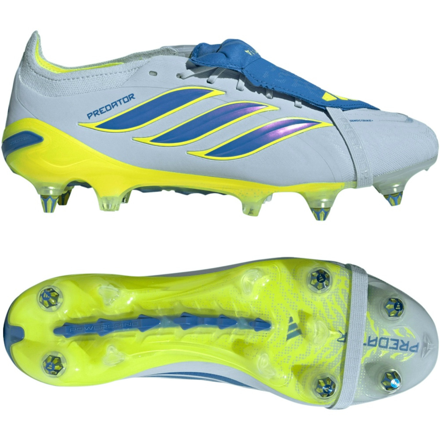 adidas Predator Elite FT IJzeren-Nop Voetbalschoenen (SG) Lichtblauw Blauw Geel