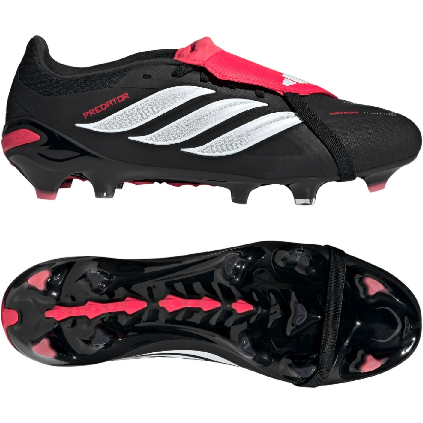 adidas Predator Pro FT Gras Football Boots (FG) Black White Red