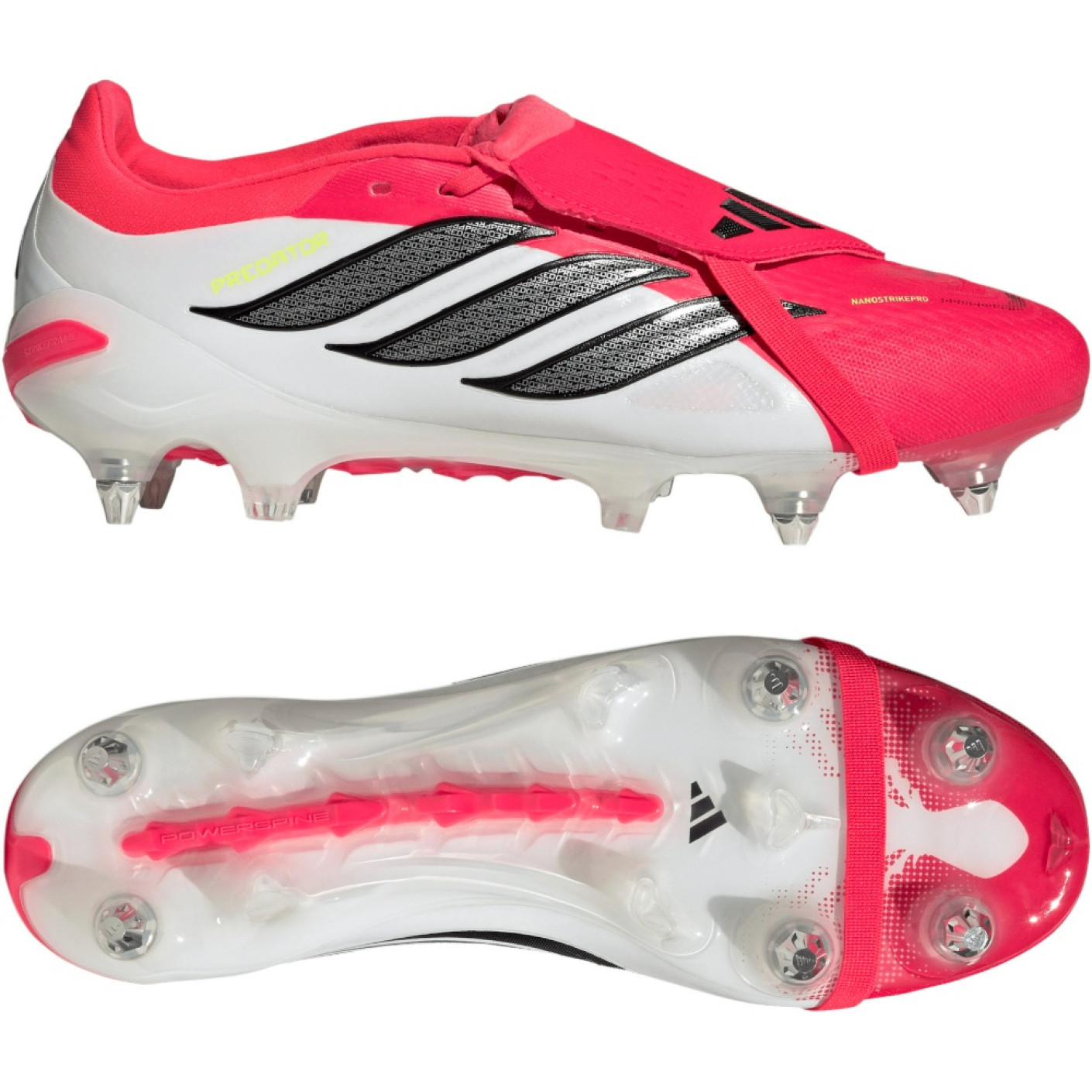 adidas Predator Pro FT IJzeren-Nop Voetbalschoenen (SG) Rood Wit Zwart
