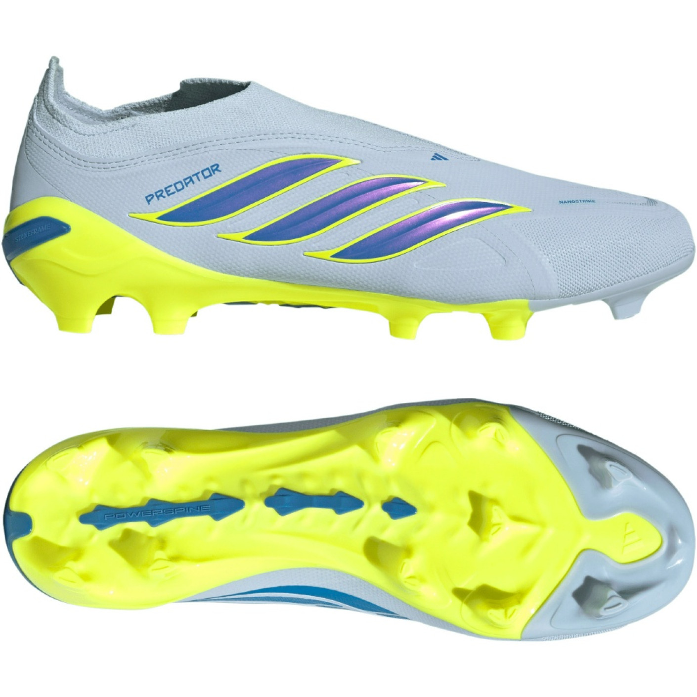 adidas Predator League Veterloze Gras Voetbalschoenen (FG) Lichtblauw Blauw Geel