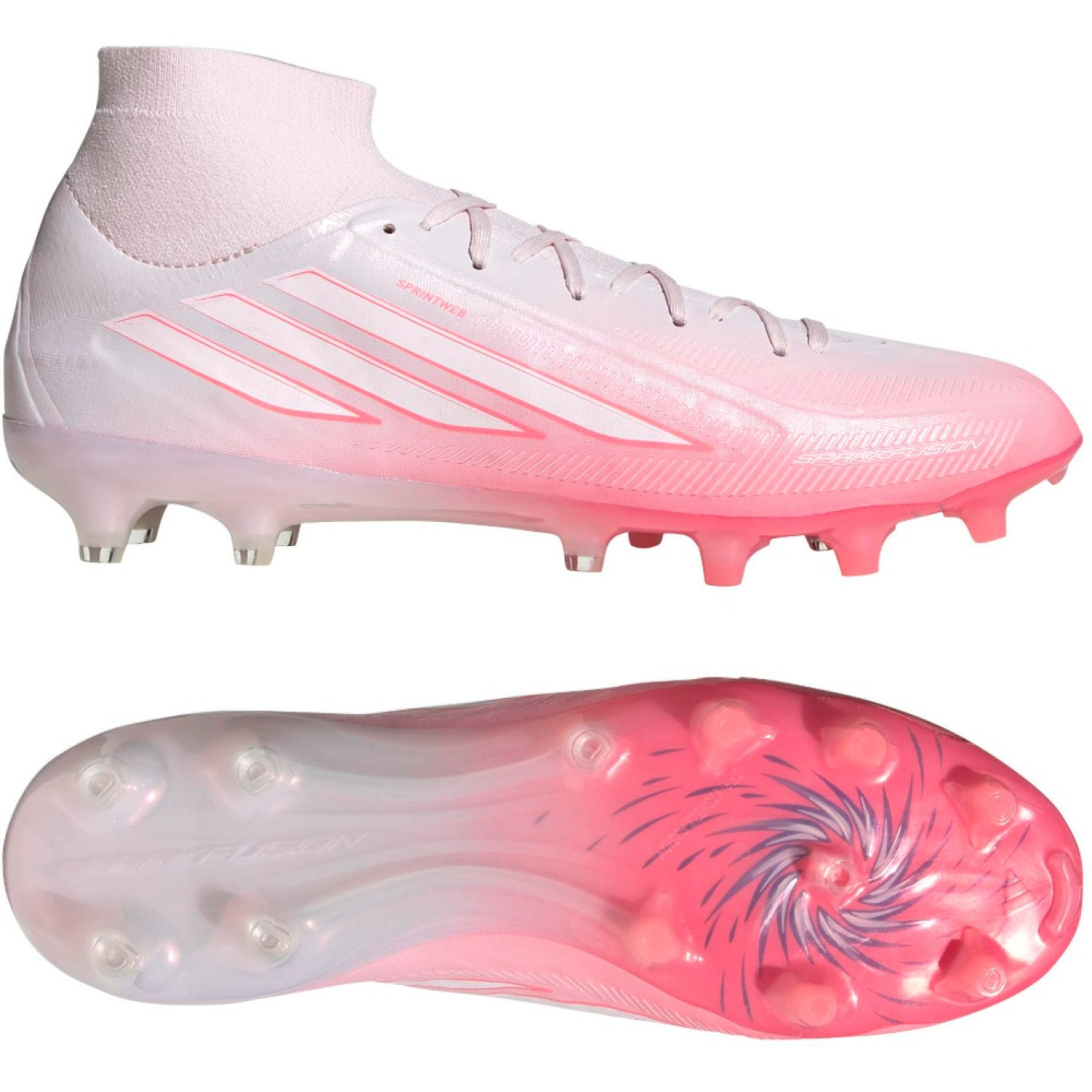 adidas F50 Sparkfusion Pro Gras / Kunstgras Voetbalschoenen (MG) Dames Roze Wit