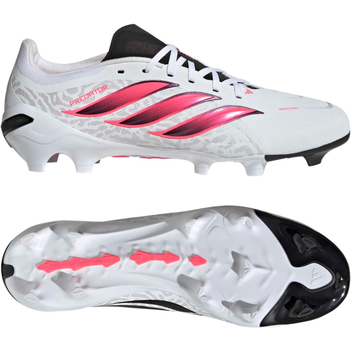 adidas Predator League Gras Voetbalschoenen (FG) Wit Zwart Roze