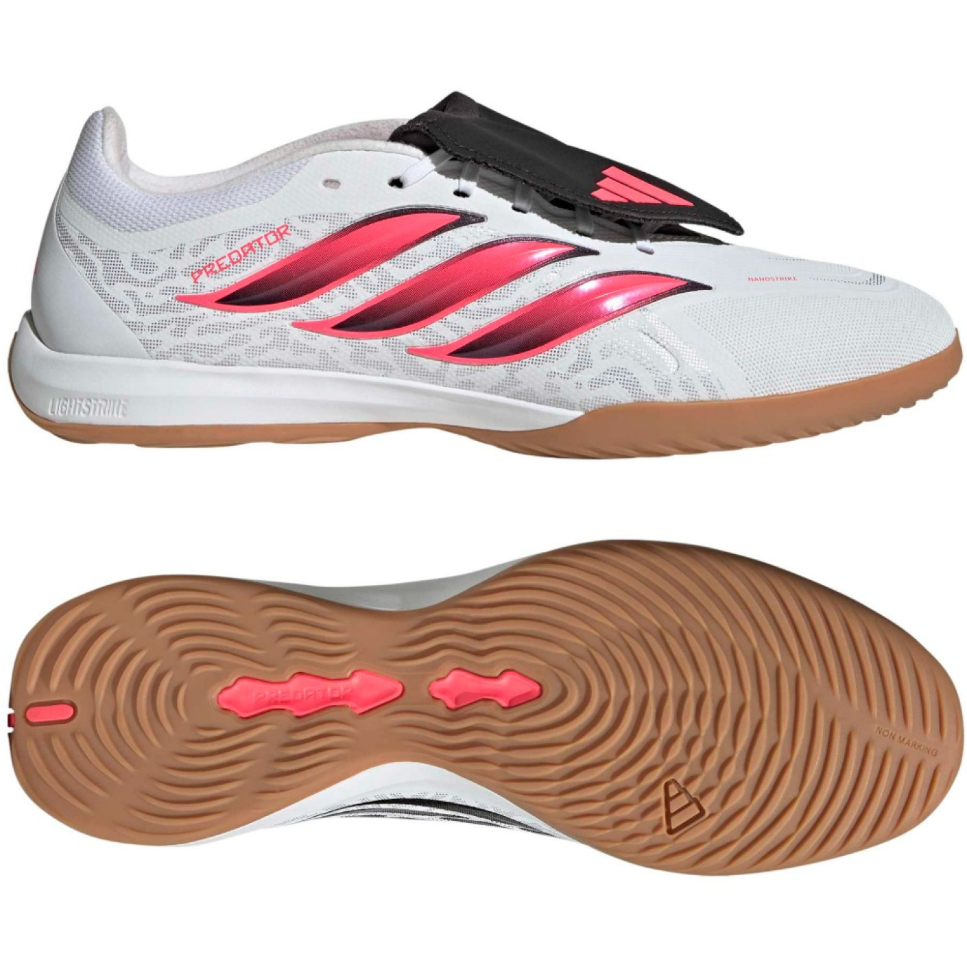 adidas Predator League FT Zaalvoetbalschoenen (IN) Wit Zwart Roze