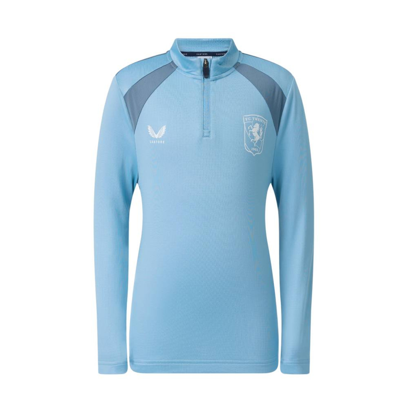 Castore FC Twente Training sweater 1/4-Zip 2026-2027 Kids Light Blue Dark Blue