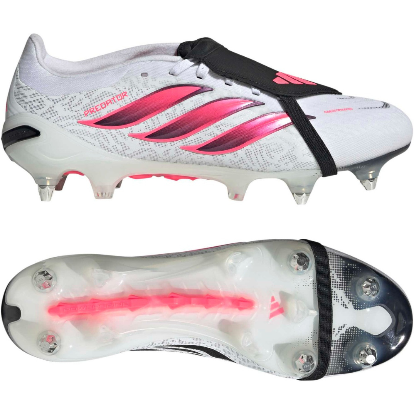 adidas Predator Pro FT Iron Stud Football Boots (SG) White Black Pink