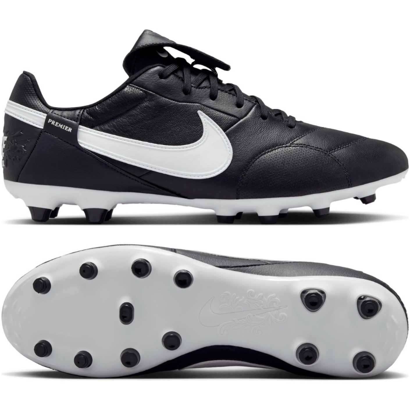 Nike Premier III Gras Voetbalschoenen (FG) Zwart Wit Zwart