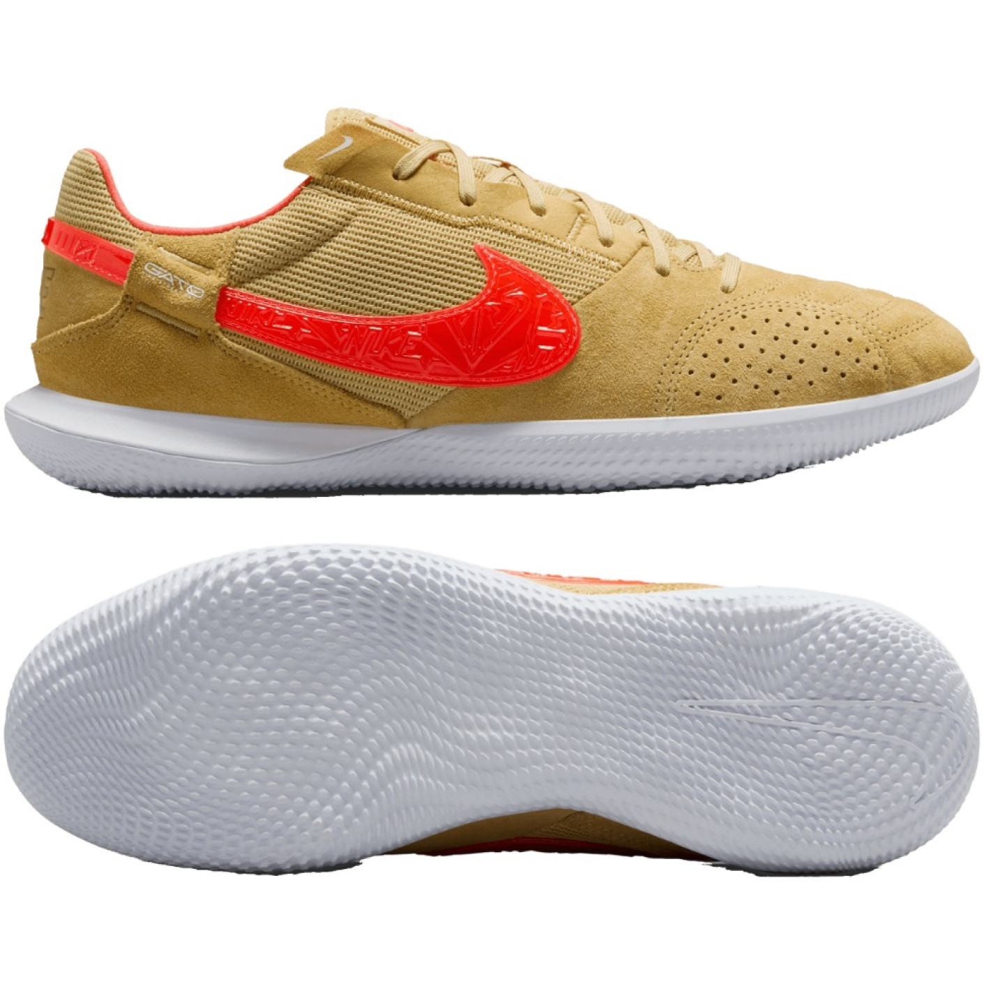 Nike Streetgato Straatvoetbalschoenen Goud Oranje Wit