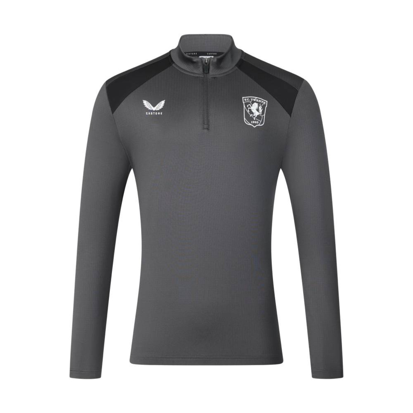 Castore FC Twente Trainingstrui 1/4-Zip 2026-2027 Donkergrijs Zwart