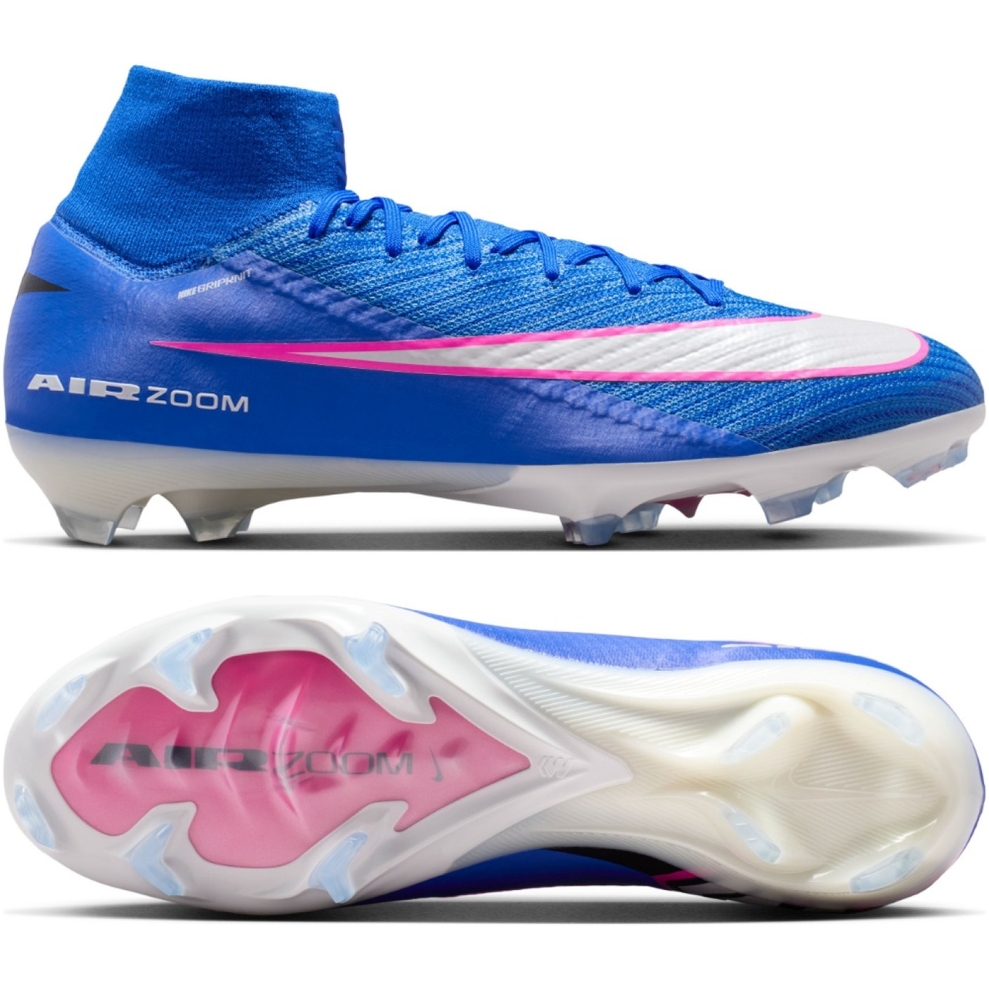 Nike Zoom Mercurial Superfly 10 Elite Gras Football Boots (FG) Blue White Hot Pink