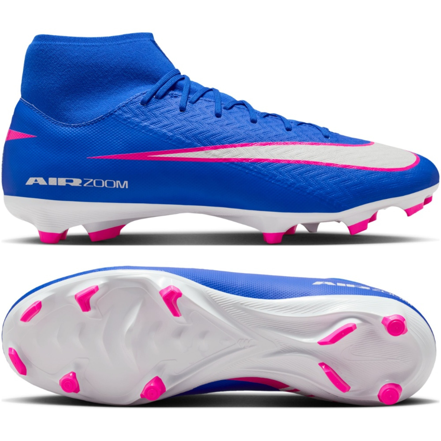 Nike Zoom Mercurial Superfly 10 Academy Grass/Artificial Grass Football Boots (MG) Blue White Hot Pink