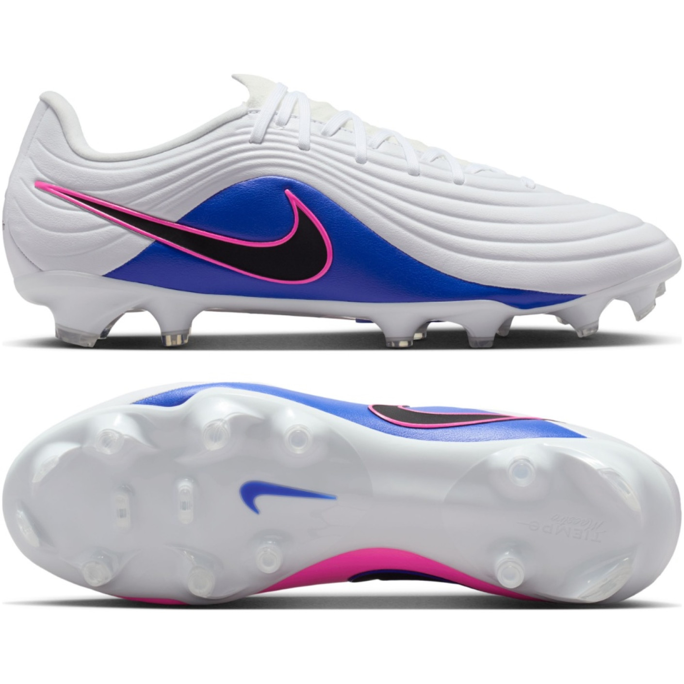 Nike Tiempo Maestro Academy Gras / Kunstgras Voetbalschoenen (MG) Wit Blauw Felroze