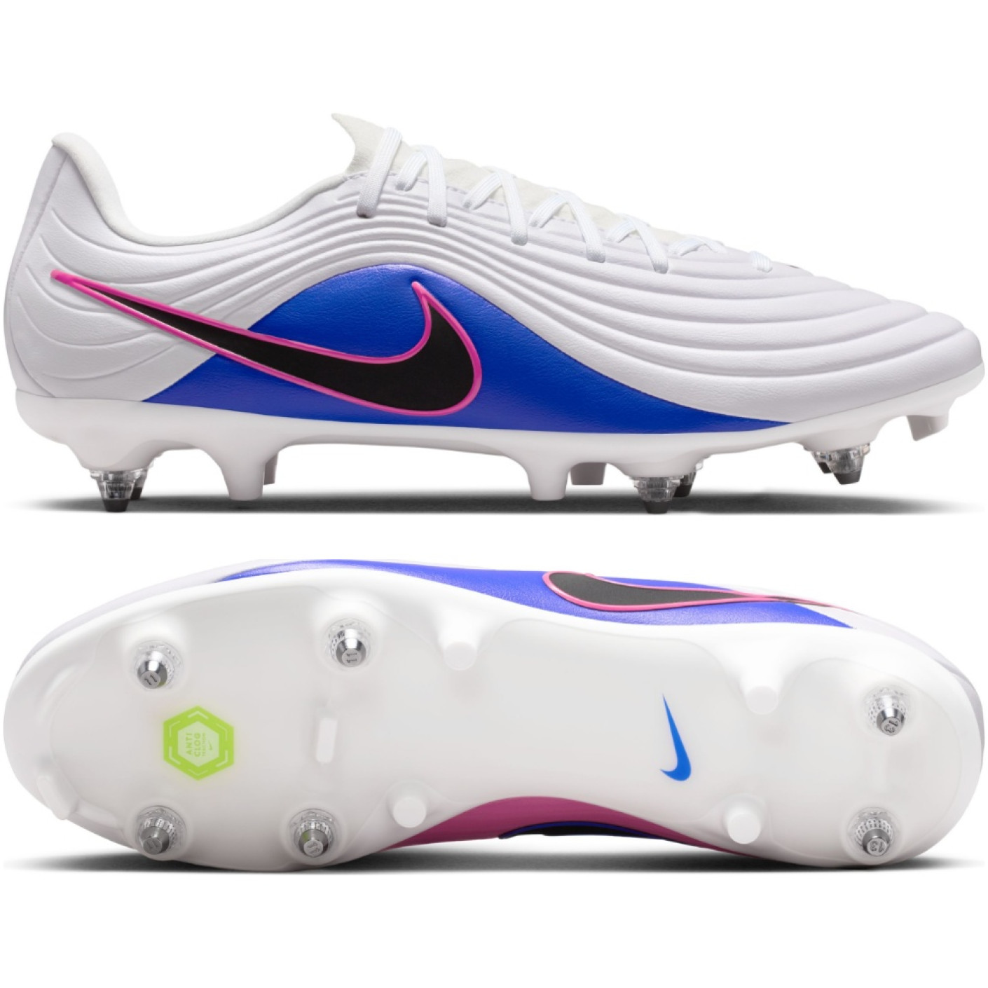 Nike Tiempo Maestro Academy Iron Stud Football Boots (SG) Anti-Clog White Blue Hot Pink