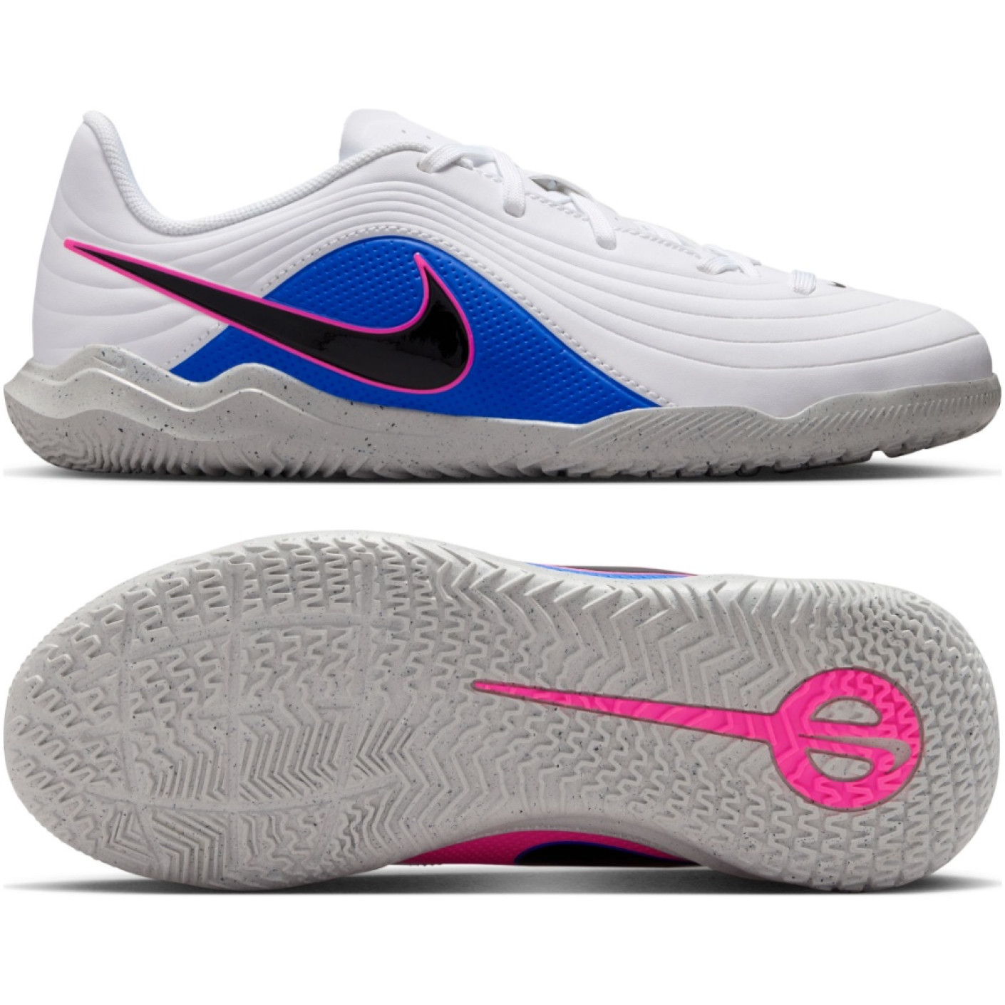 Nike Tiempo Maestro Club Zaalvoetbalschoenen (IN) Kids Wit Blauw Felroze