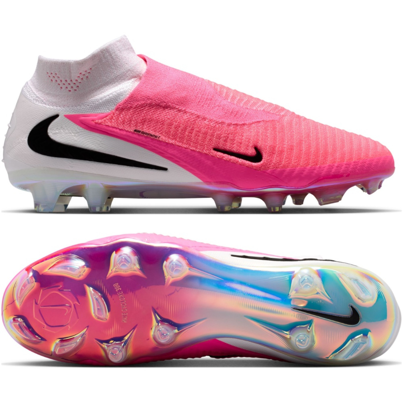 Nike Phantom 6 High Elite Gras Football Boots (FG) White Hot Pink