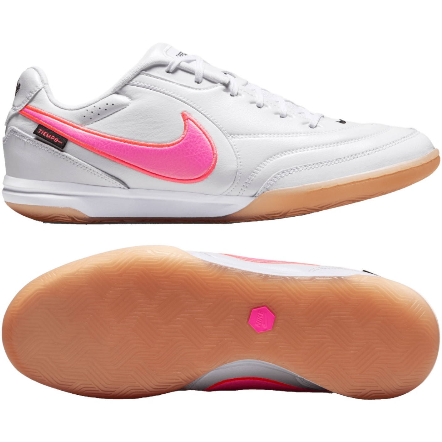 Nike Tiempo Streetgato Premium Street Football Boots White Hot Pink Black