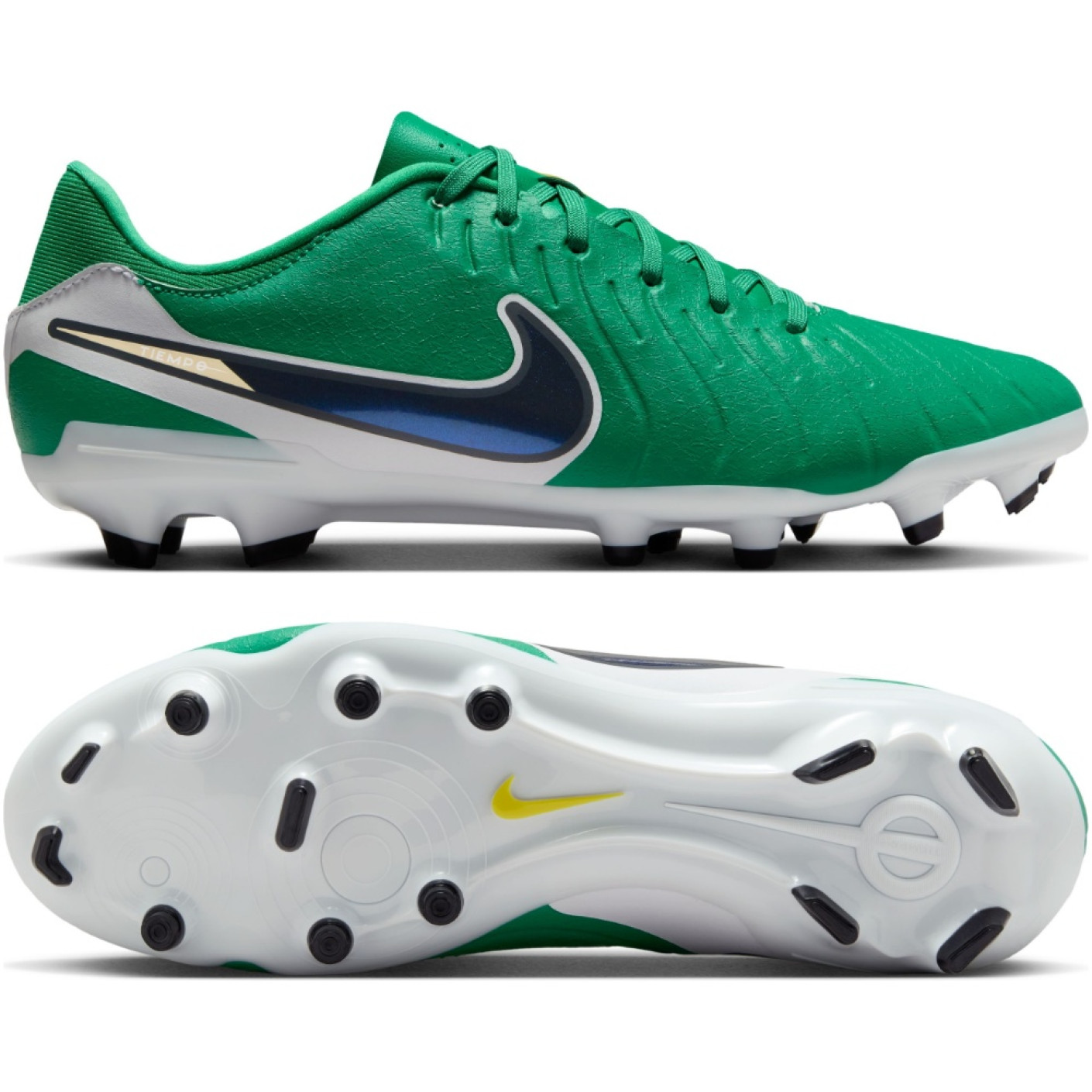 Nike Tiempo Legend 10 Academy Gras Voetbalschoenen (FG) Groen Wit Blauw