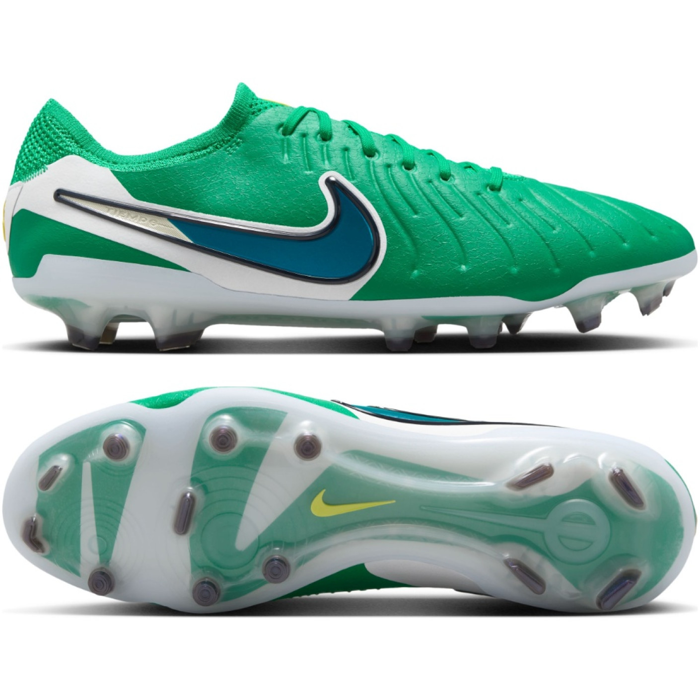 Nike Tiempo Legend 10 Elite Gras Voetbalschoenen (FG) Groen Wit Blauw