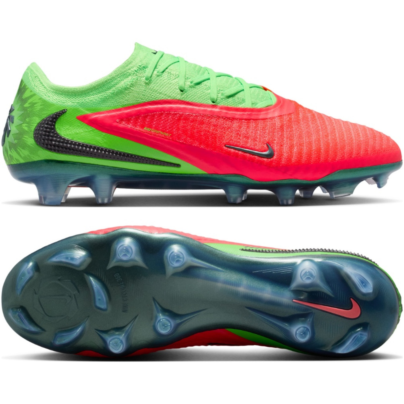 Nike Phantom 6 Low Haaland Elite Gras Voetbalschoenen (FG) Felgroen Rood Zwart