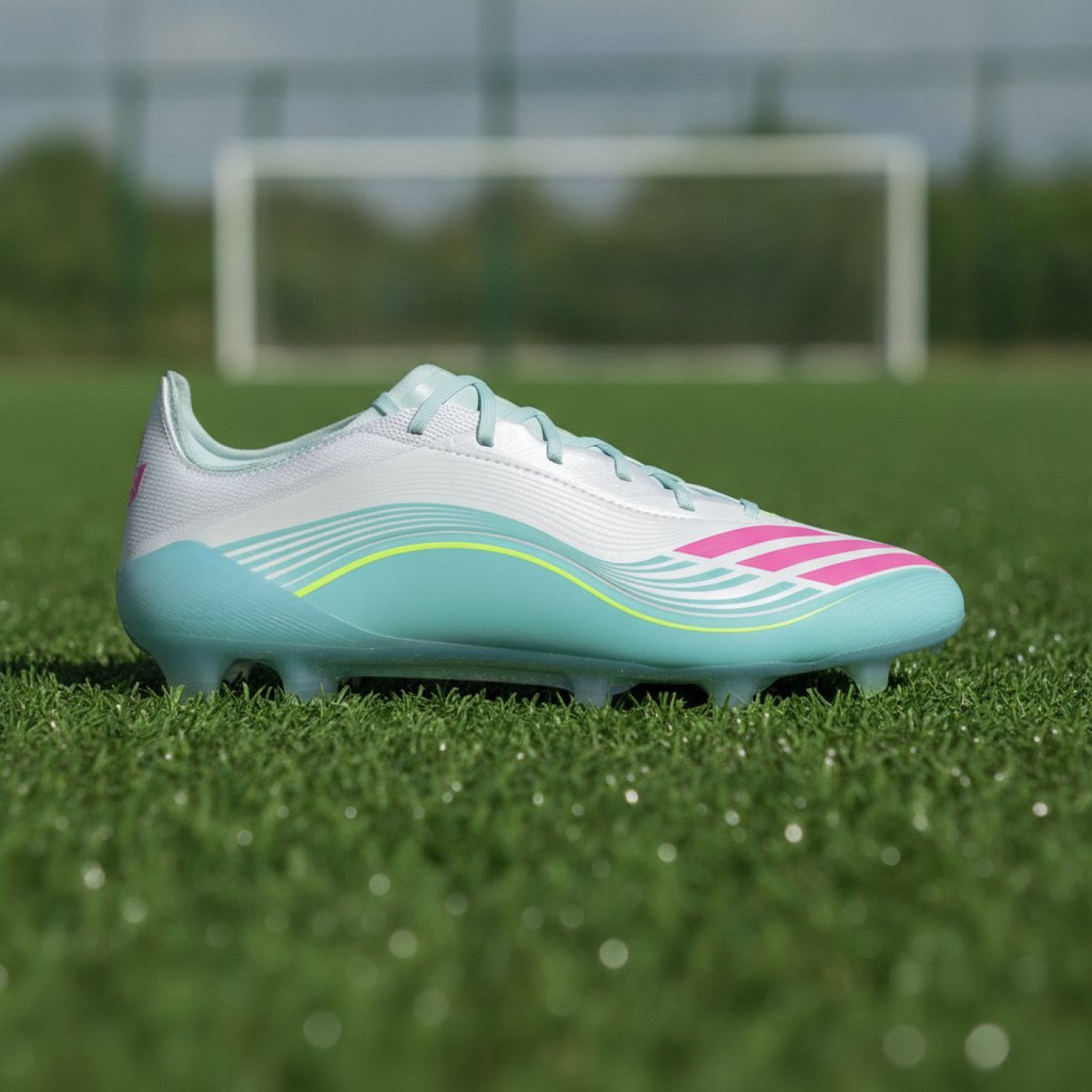 adidas F50 Messi Elite Gras Voetbalschoenen (FG) Wit Turquoise