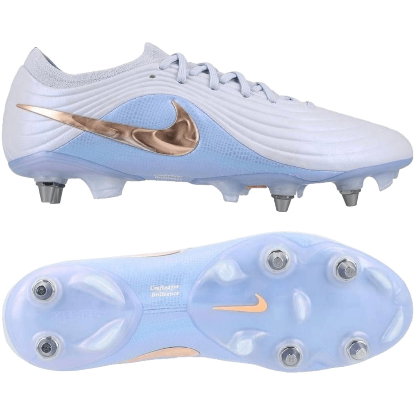 Nike Tiempo Maestro LV8 Elite Iron Stud Football Boots (SG) Light Blue Purple Bronze