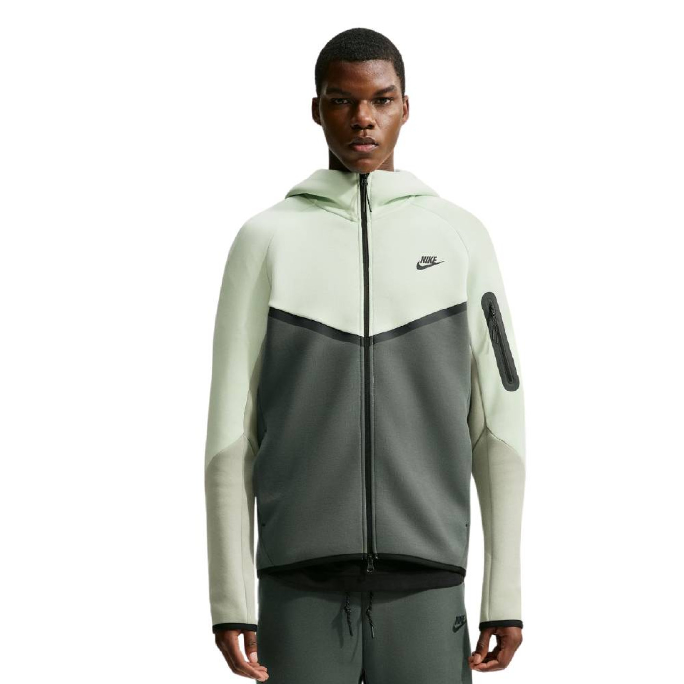 Nike Tech Fleece Sportswear Vest Mintgroen Donkergroen Zwart