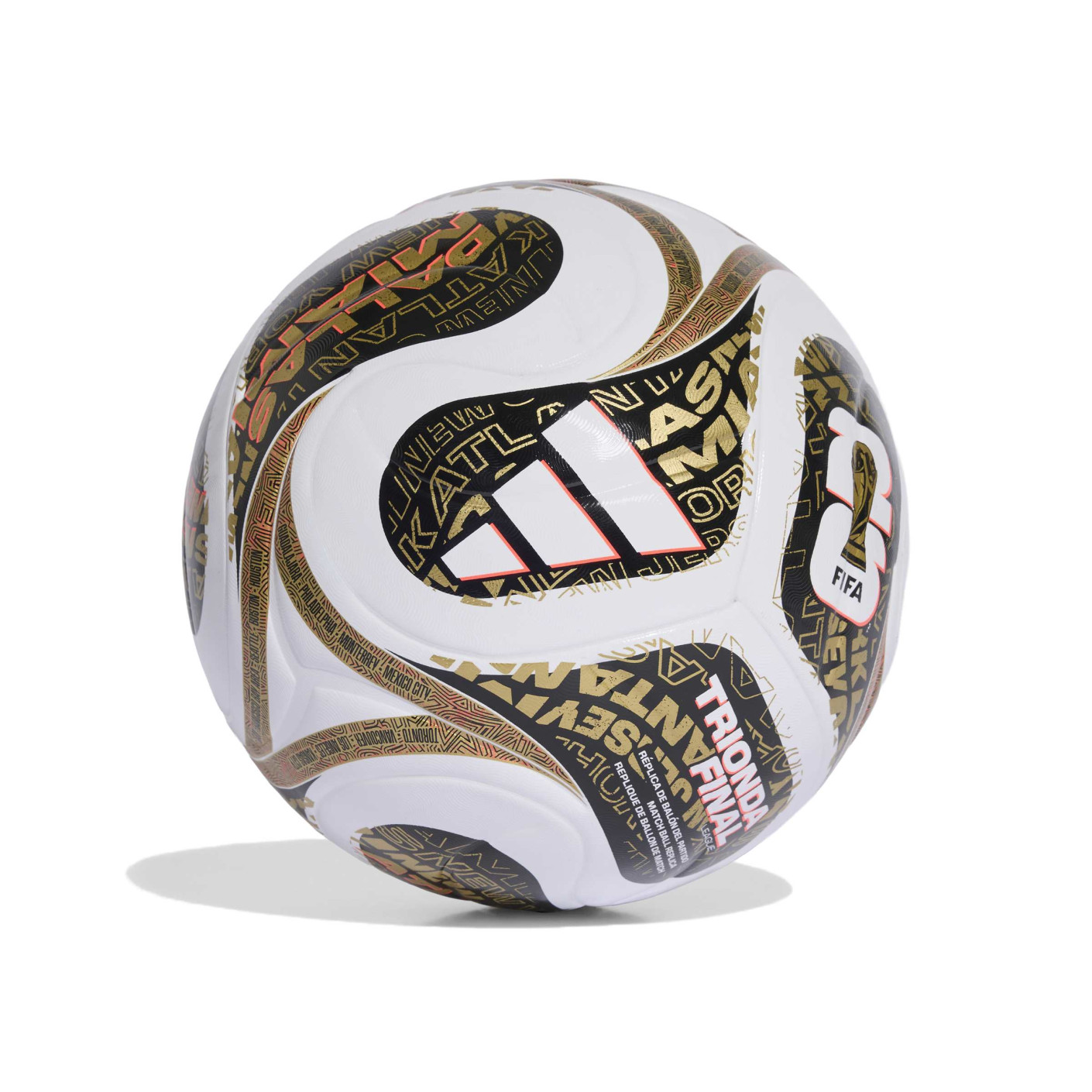 adidas 2026 World Cup Trionda League Final Football White Black Gold