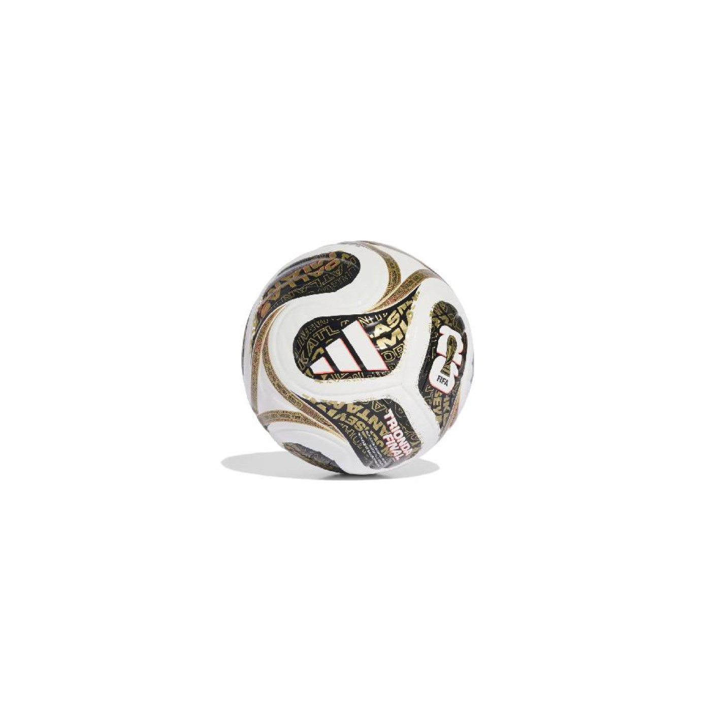 adidas 2026 World Cup Trionda Final Mini Football Size 1 White Black Gold