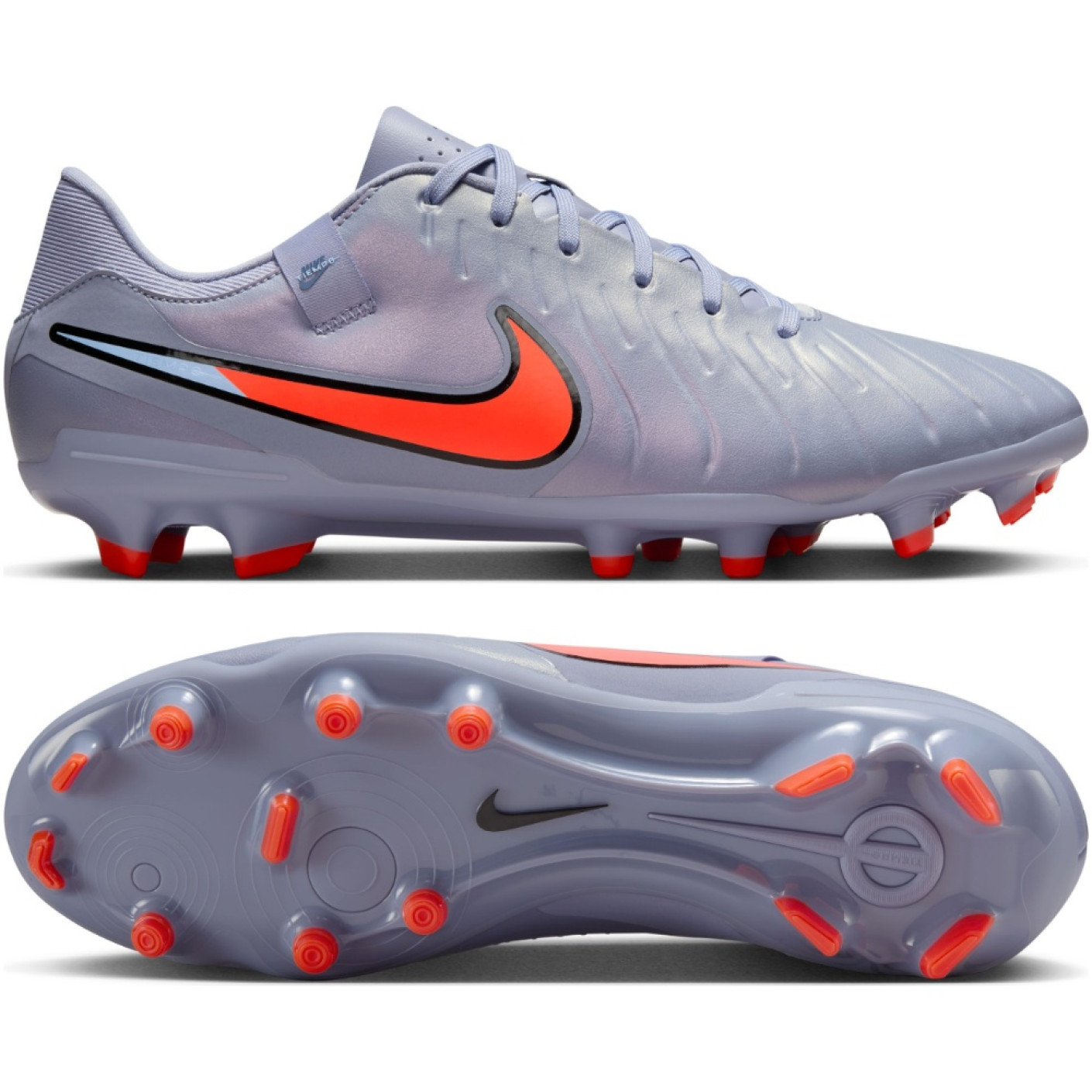 Nike Tiempo Legend 10 Academy Grass/Artificial Grass Football Boots (MG) Light Blue Bright Red Black