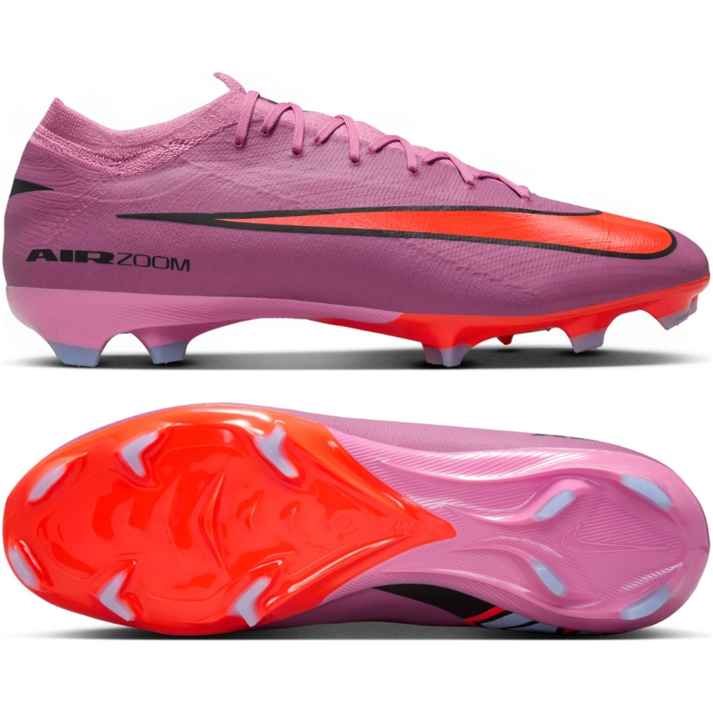 Nike Zoom Mercurial Vapor 16 Pro Gras Voetbalschoenen (FG) Roze Felrood Lichtblauw