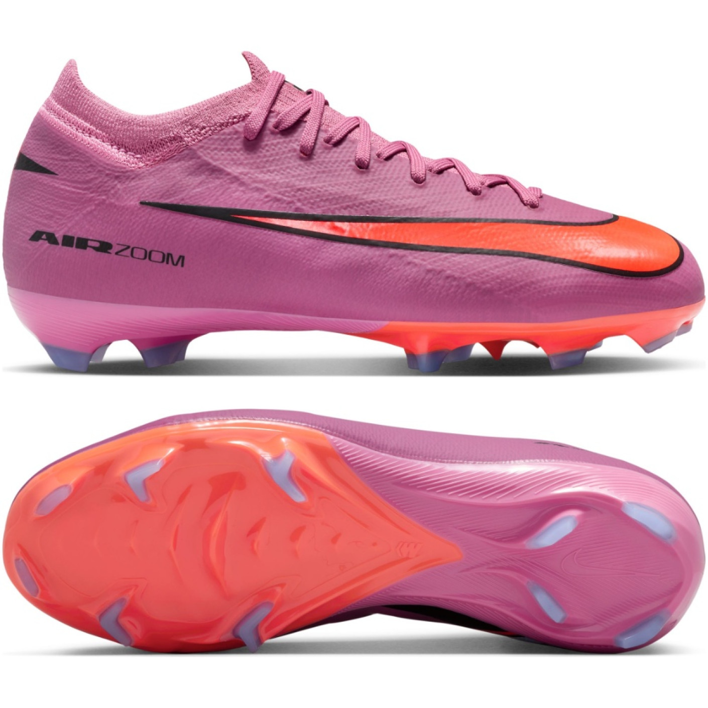 Nike Zoom Mercurial Vapor 16 Pro Gras Football Boots (FG) Kids Pink Bright Red Light Blue