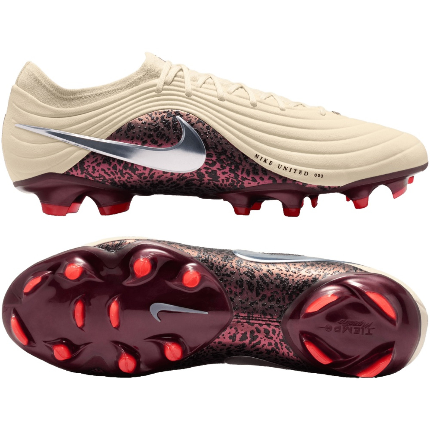 Nike Tiempo Maestro Elite Gras Football Boots (FG) Off White Burgundy Silver