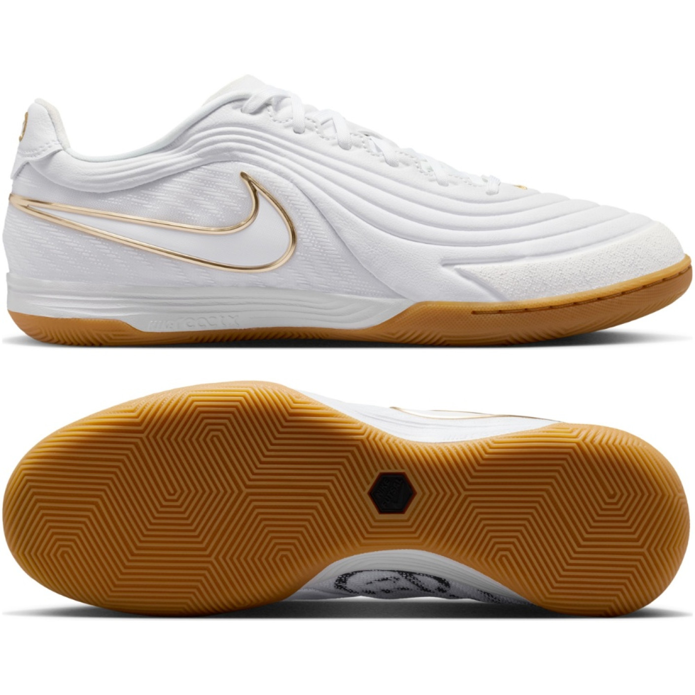 Nike Tiempo Reactgato Indoor Football Boots (IN) White Gold