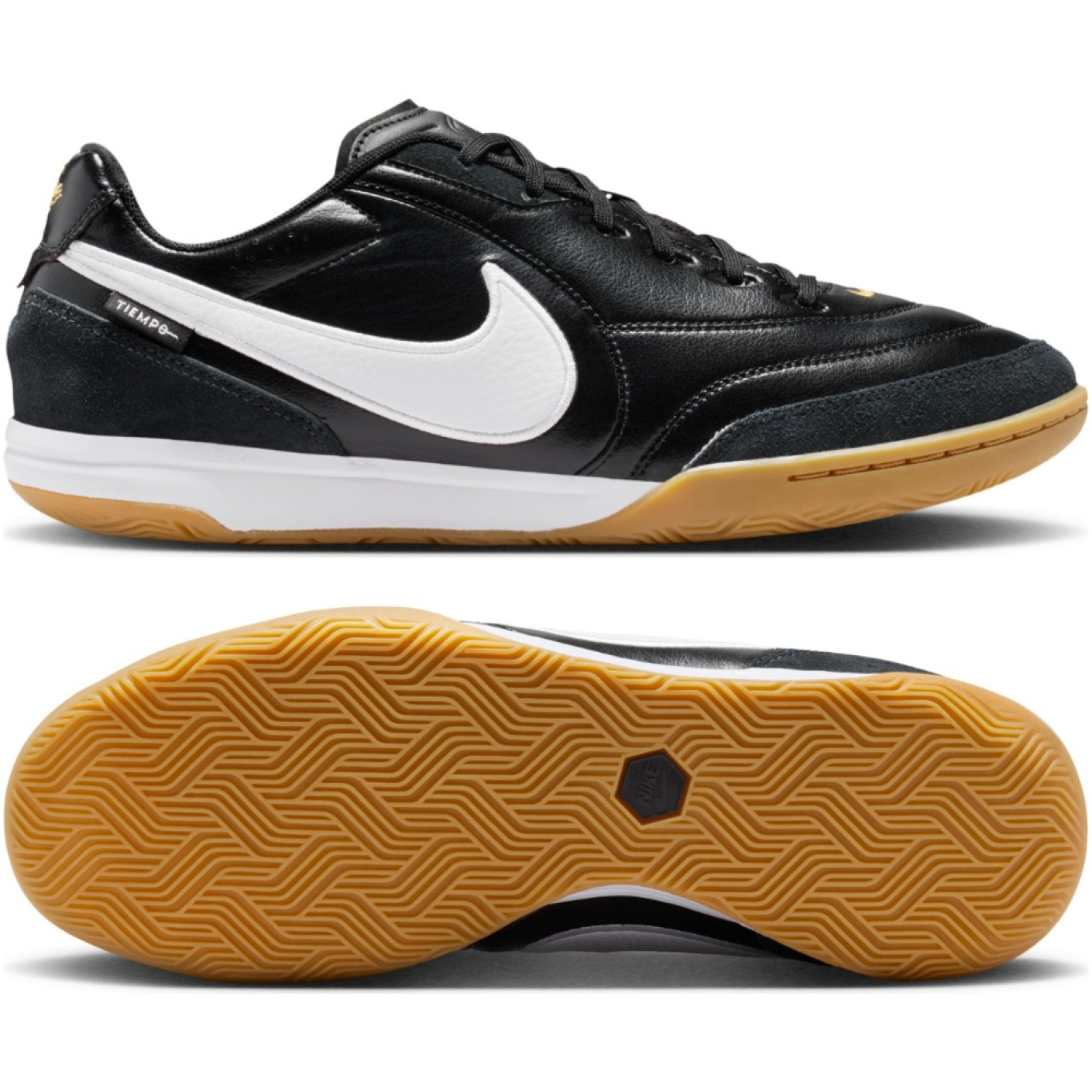 Nike Tiempo Streetgato Zaalvoetbalschoenen (IN) Zwart Wit