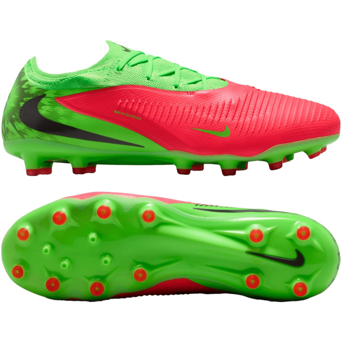 Nike Phantom 6 Low Haaland Pro Artificial Grass Football Boots (AG) Bright Green Red Black